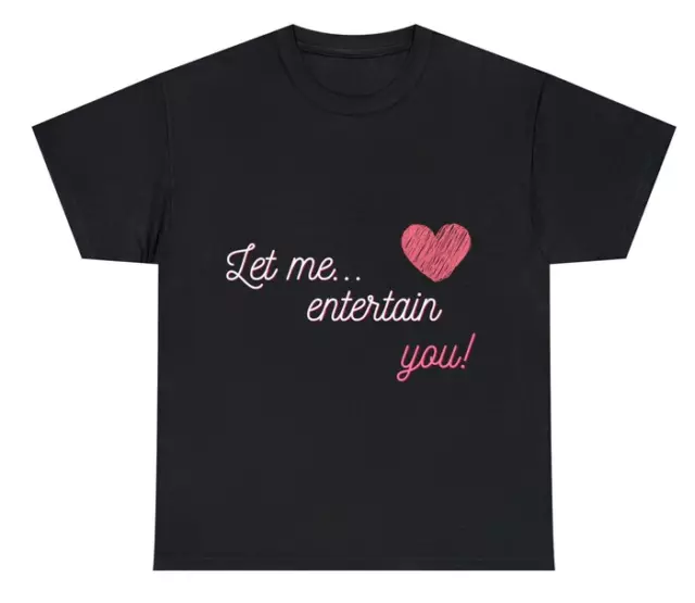 Robbie Williams T-Shirt/Tee/Top/Shirt Let Me Entertain You Lyrics Design. Unisex