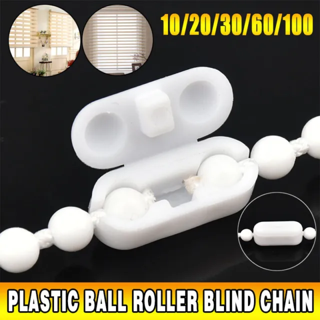 UP100x Plastic Ball Roller Blind Chain Cord Connector Joiner Vertical Roman  AU