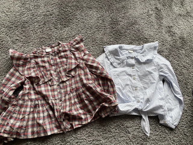 girls spring next blouse top bundle age 6 clothing frill shirt stripe check