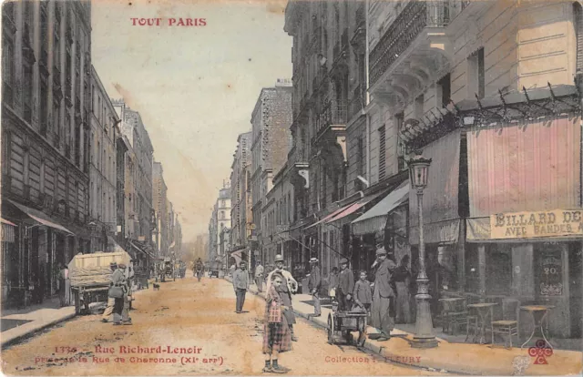 CPA 75 TOUT PARIS XI RUE RICHARD LENOIR PRIS DE LA RUE DE CHARONNE (cpa rare