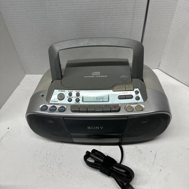 SONY CFDS01 STEREO AM/FM Radio CD Player Cassette Portable Boombox