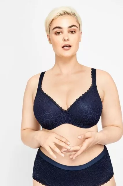 New Berlei Barely There Lace Contour Bra 2 Pack - Navy