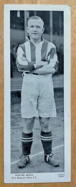 Walter Boyes West Brom DC Thomson Topical Times Footballers 1935 250mm x 95mm