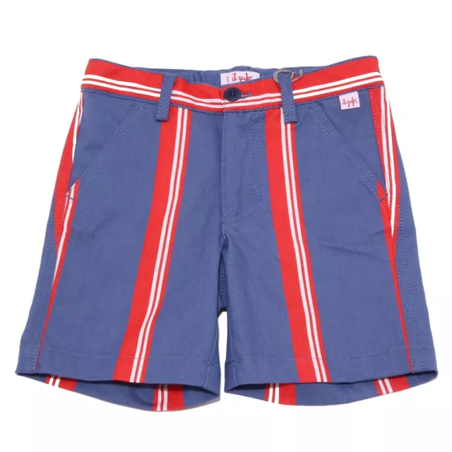 3658W  bermuda bimbo IL GUFO red/blue stripes cotton short pant boy