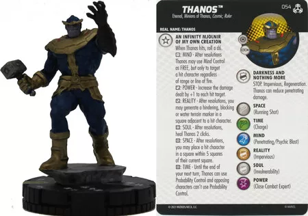 Thanos #054 Super Rare Avengers War of the Realms Marvel Heroclix Near