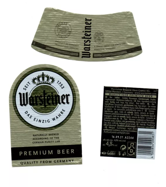 Birra Warsteiner Premium Beer - set etichette