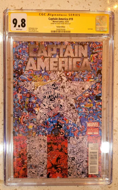 Captain America 19 (2012) CGC 9.8 SS signed Epting brubaker collage variant 🔥