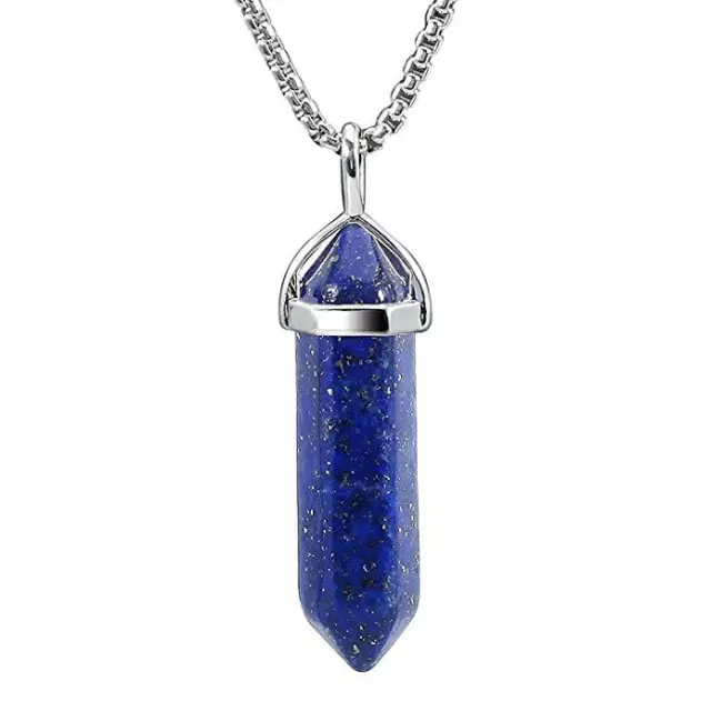 Natural Quartz Crystal Point Chakra Healing Gemstone Pendant Necklace Stone Gift 8