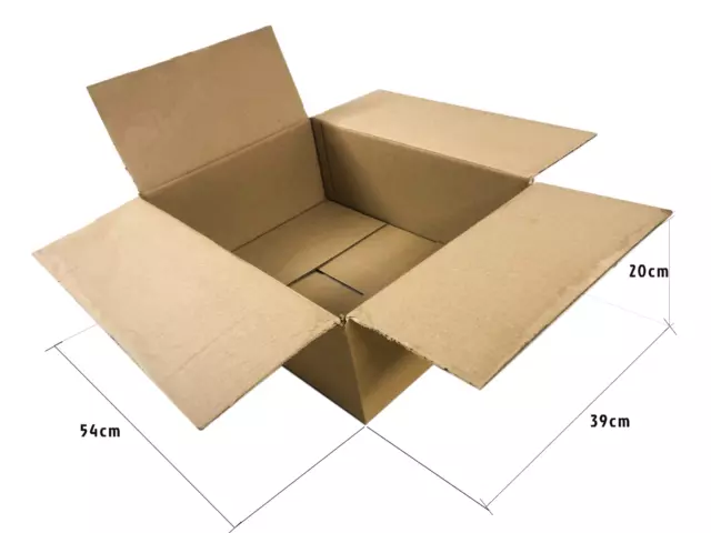 PACK CAJAS DE CARTON 54x39x20cm MUDANZA, EMBALAJE, LIBROS, ENVIO (desde 0,99€/u)