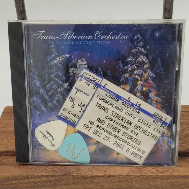 Trans Siberian Orchestra CD TICKET STUB 2X Guitar Pick Joe Cerisano & ? TSO
