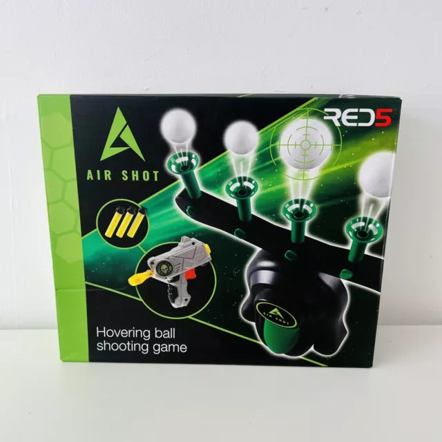 Air Shot Game Floating Hovering 5 Balls 2 Blasters Shooting Foam Darts Included