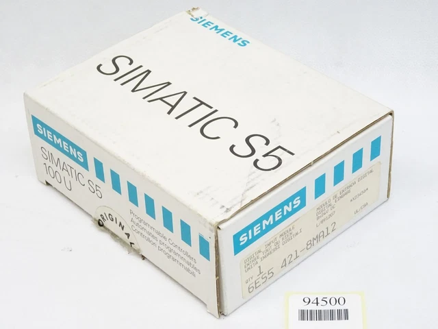 Siemens Simatic S5 100U 6ES5421-8MA12/6ES5 421-8MA12 / Neuf Emballage D'Origine