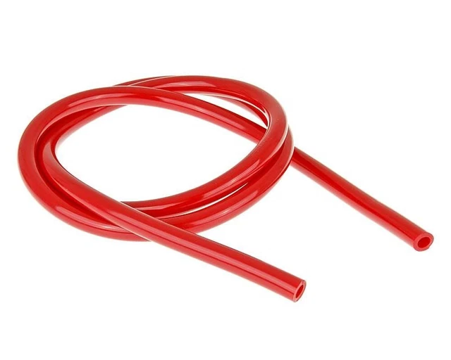 Tuyau de carburant coloré 1 mètre diamètre 5 mm rouge