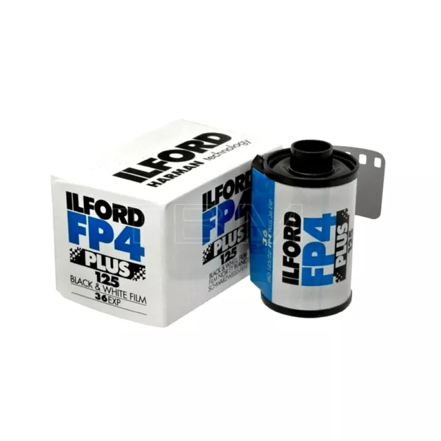 Película Ilford FP4 Plus 125 asa en blanco y negro 35 mm 36 exposiciones (Stock del Reino Unido) nueva en caja 2