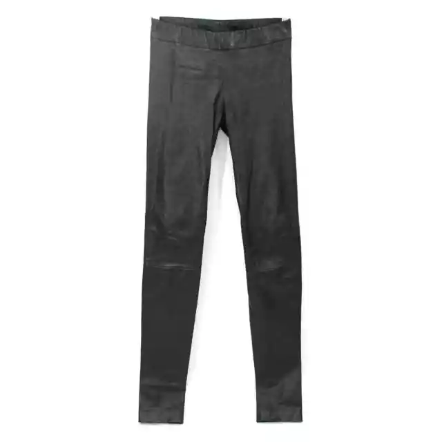 The Row Lambskin Leather Black Moto Leggings XS Slimming Pants