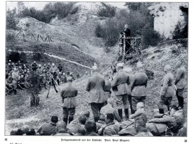 Feldgottesdienst vor der Schlacht Historische Aufnahme von 1915