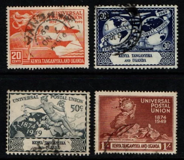 Kenya Uganda Tanganyika KUT 1949 UPU Universal Postal Union SG159-62 Used