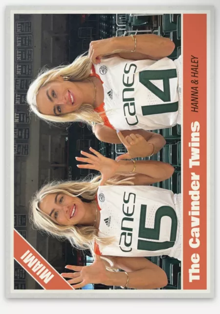 Hanna & Haley Cavinder Twins 1/1 Platinum Superfractor 2022 Glow Dual ...