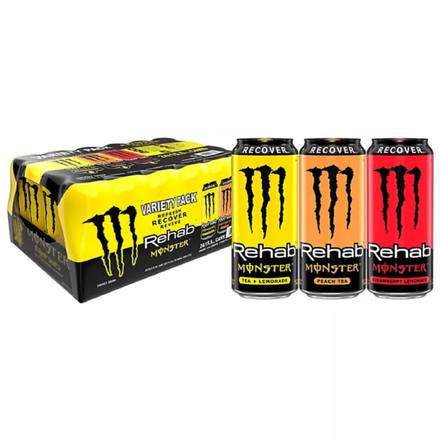 Monster Energy Rehab Variety Pack (15.5 oz. cans, 24 ct.)