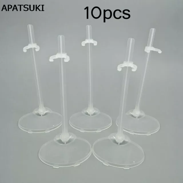 10set Transparent Support Display Doll Stand for Barbie Doll 1/6 Accessories Toy