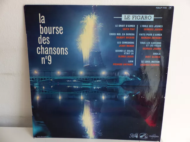 La bourse des chansons N°9 PIAF / BURT BLANCA / JACQUES HENDRIX / LASSO / JOUVIN