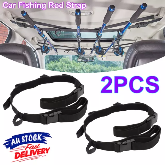 Car Fishing Rod Strap Vehicle Rod Carrier Storage Net Fishing Pole Holder  SUV<!-- -->