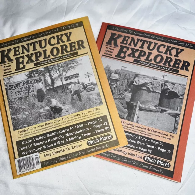 Kentucky Explorer Magazine Lot Of 2 Issues May June 2017 History