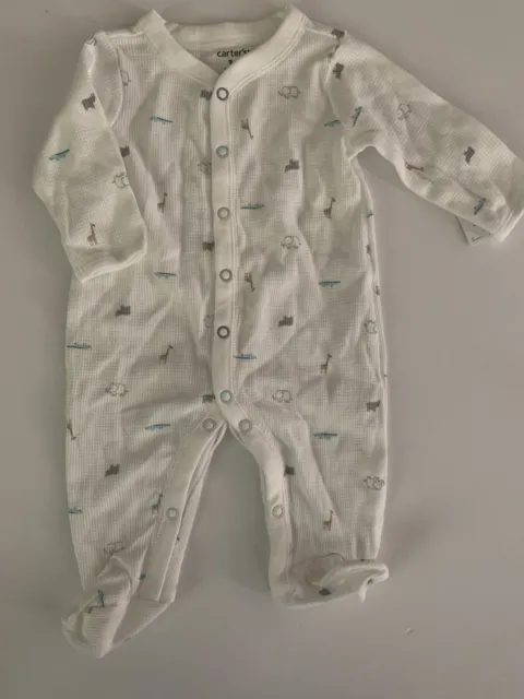 Carters Baby Boys Thermal Sleeper Coverall Size Preemie Newborn 3 9 Months Ivory