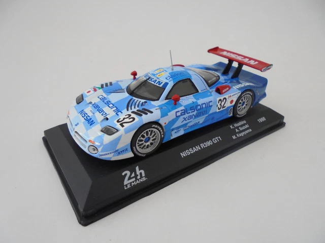 Miniature 1/43 Spark Nissan R390 GT1 Le Mans 1998 #33 Kageyama - Hachette - Neuve