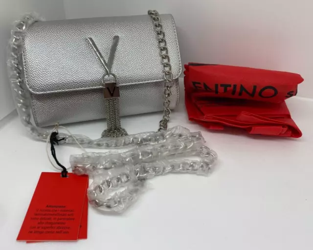 Valentino by Mario Valentino Foldover Tassel Cross Body Bag in Pink