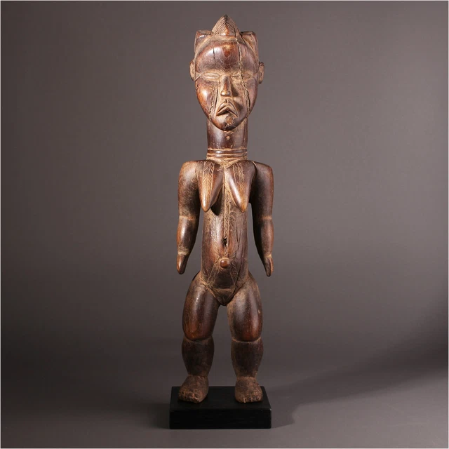 12063 Dan Ahnen Figure Ivory Coast With Wooden Stand