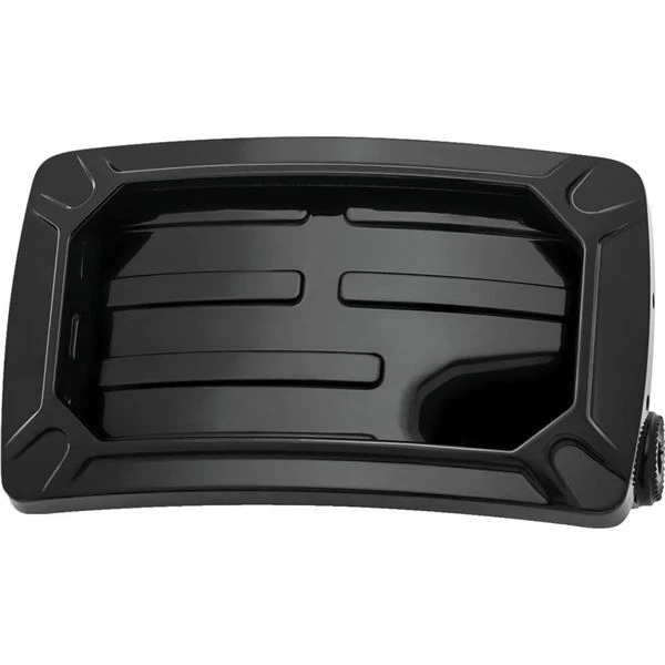 Gloss Black Kuryakyn Nova Horizontal Side Mount Curved License Plate Holder