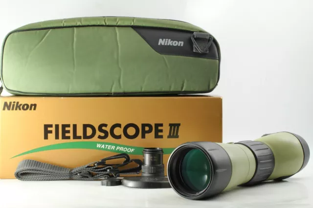 Boxed in [MINT w/Case】 Nikon Fieldscope III D=60 P 20x DS Waterproof from JAPAN