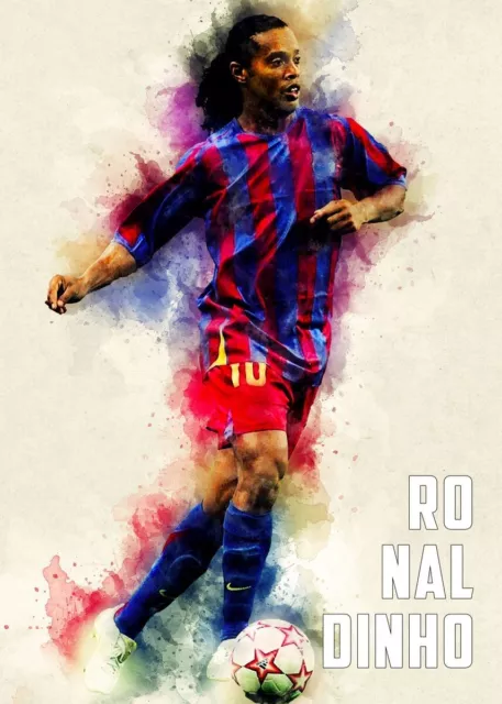 Ronaldinho Poster Locandina 45X32Cm Football Champions