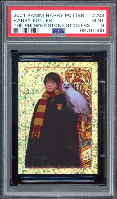 2001 Harry Potter Philosopher's Stone Sticker #203 HOLO Harry Potter PSA 9 MINT