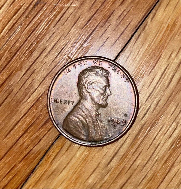 1969-S Lincoln Cent Doubled Die Obverse PCGS AU53 Nice Eye Appeal Nice Strike