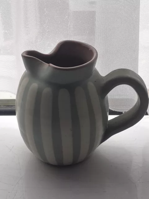 Vintage Striped Studio Pottery Jug By Prinknash