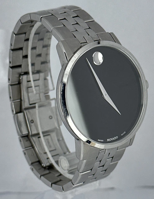 Movado Museum Stainless Steel 07.1.14.1493 Black Dial 40mm Watch 3