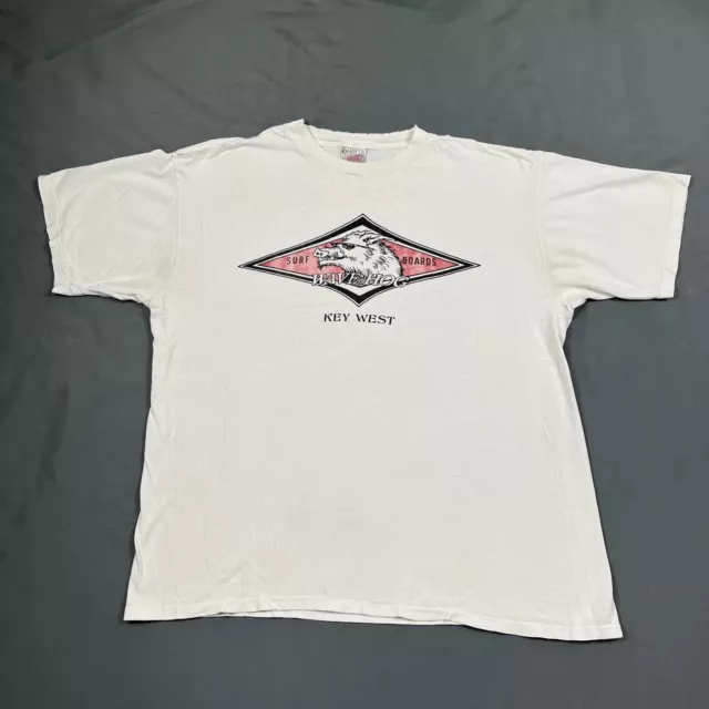 Vintage 90s Hogs Breath Saloon Key West Florida Graphic Tee White XL THRASHED Vintage 90s Hogs Breath Saloon Key West Florida Graphic Tee White XL THRASHED