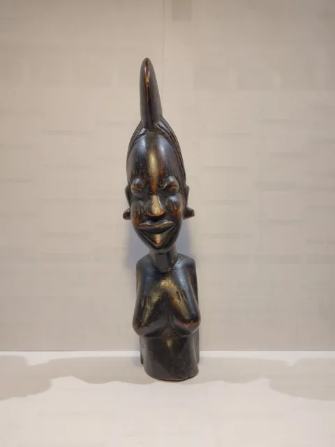 Buste de femme africaine nue, Bois sculpté, Ebène ?