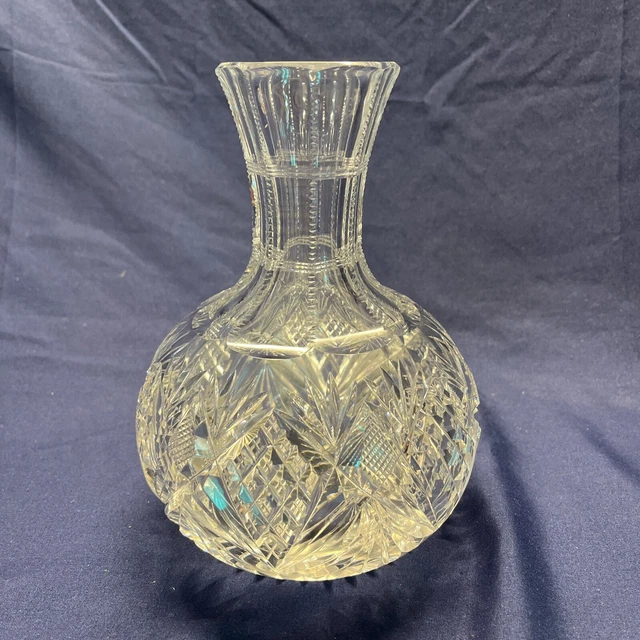 Signed Hawkes ABP Carafe American Brilliant Period Hand Cut Glass