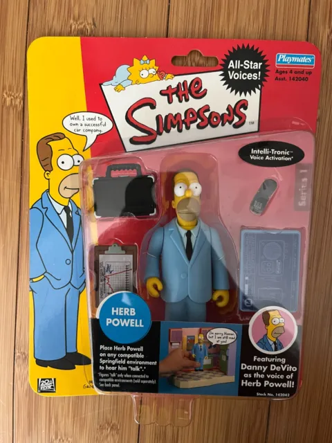 Bnib Playmates Interactive The Simpsons All Star Series Herb Powell Figure Wos