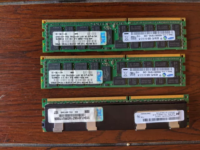 RAM DDR3 PC3-10600R REGISTERED 3x4GB IBM OFFICIAL