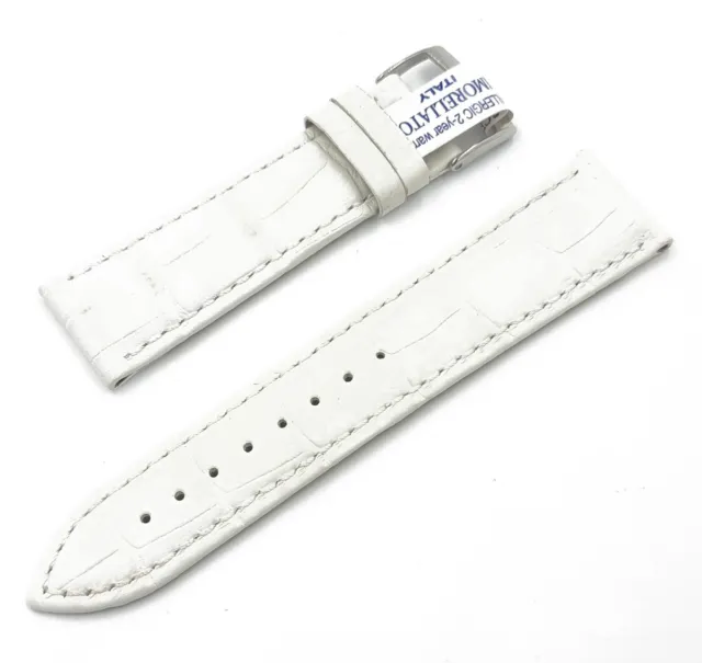 Morellato Cinturino per orologio in pelle stampata bianco 22mm