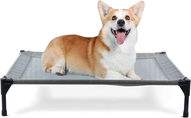 Elevated Dog Bed Raised Dog Cot for Medium Dogs Portable Pet Cot with Washable B