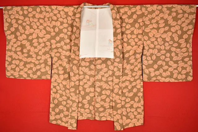Vintage Japanese Kimono Silk Antique BORO HAORI Kusakizome Dyed/A762/545