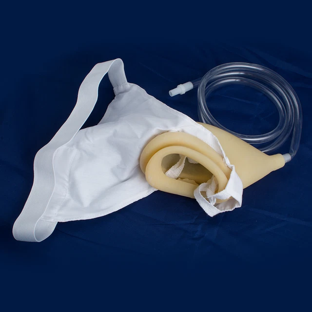 MALE FEMALE URINAL Pee Holder Bag Incontinence Aid 1000ml w Waistband