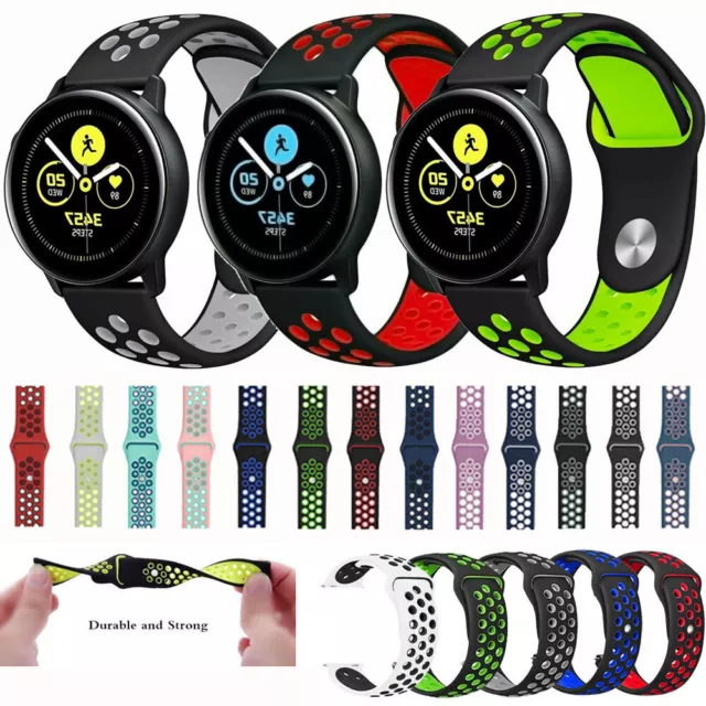 Silikon Armband Sport für Samsung Galaxy Watch 4 42 46mm Active 1 2 Gear S2 S3