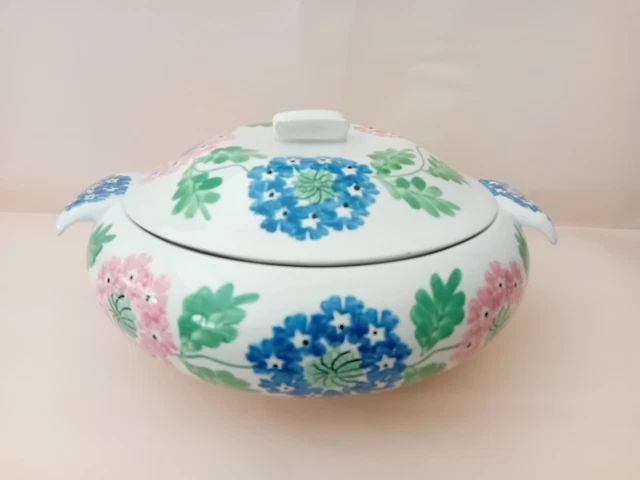 Richard Ginori  Mondovì zuppiera decoro Ortensie design Made in Italy vintage