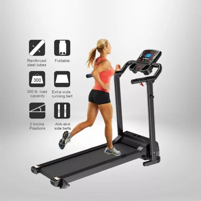 Treadmill Running Jogging Machine Electric Folding Gym Home Fitness Exercise UK